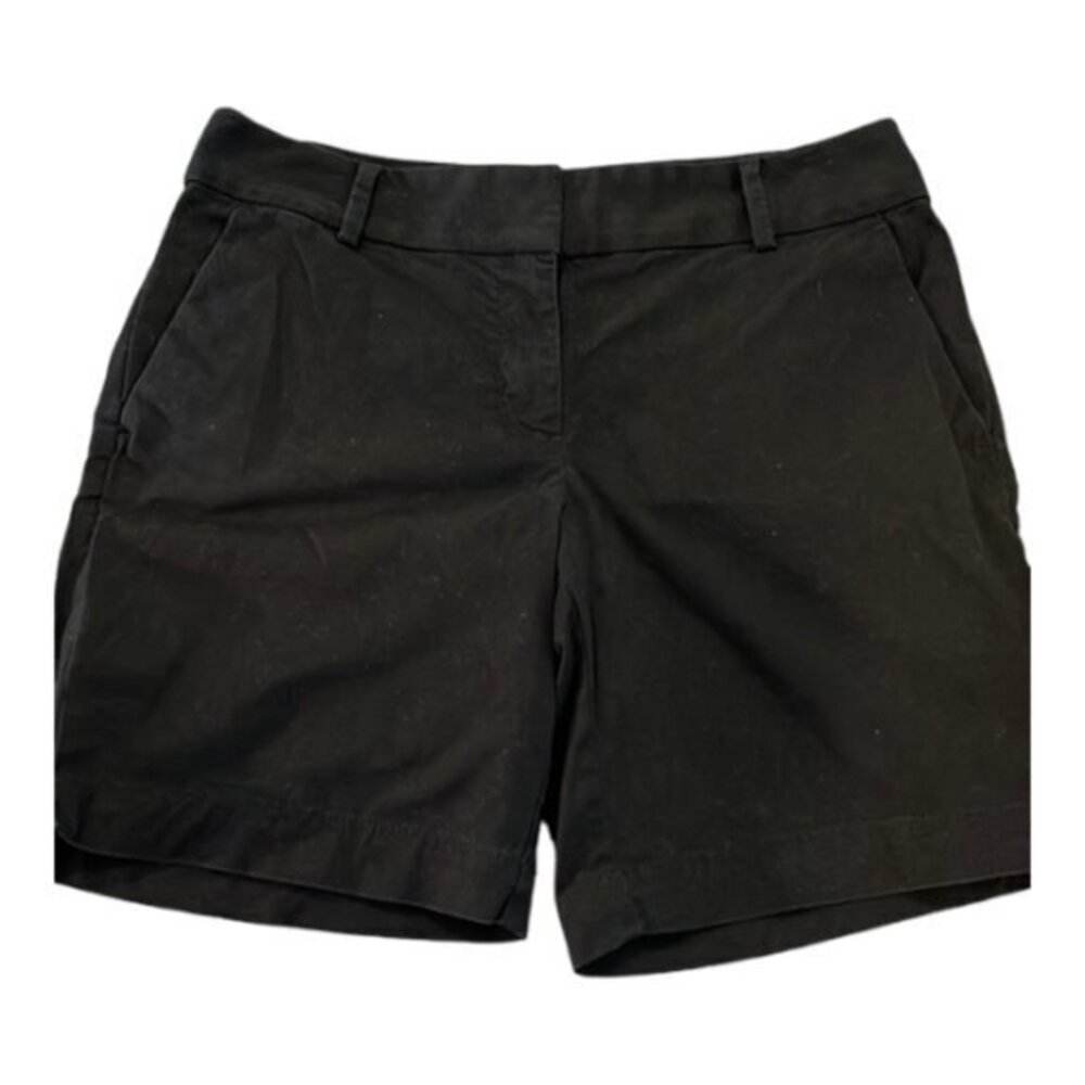 LOFT Black Bermuda Chino Shorts Size 6 EUC #0488
